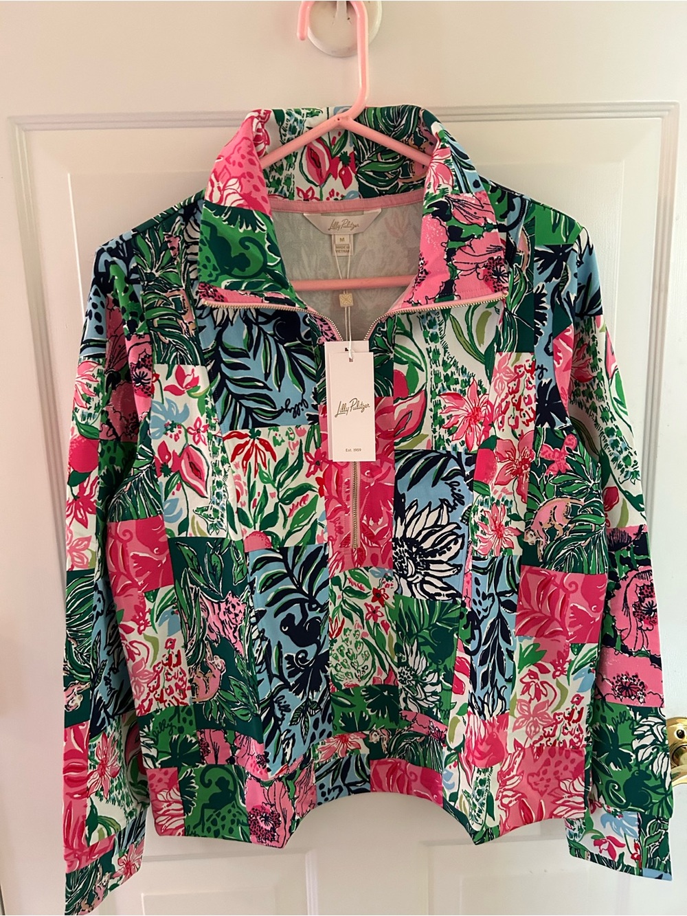Lilly Pulitzer Eleni Pullover Party Punch Patch New Medium